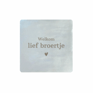 Tegeltje met tekst broertje