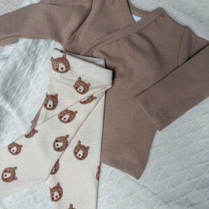 overslagshirtje bruin baby