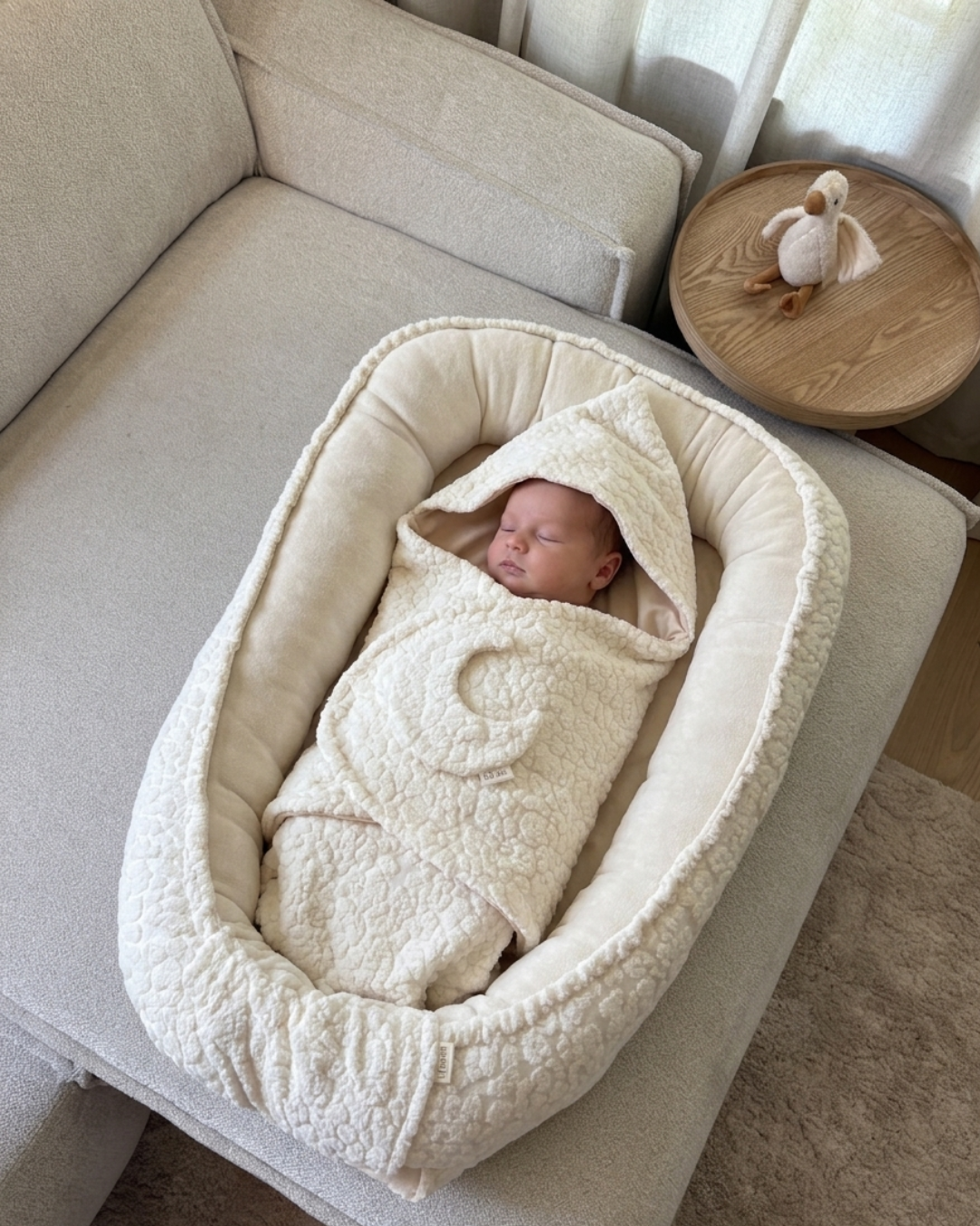 babynestje naturel panter
