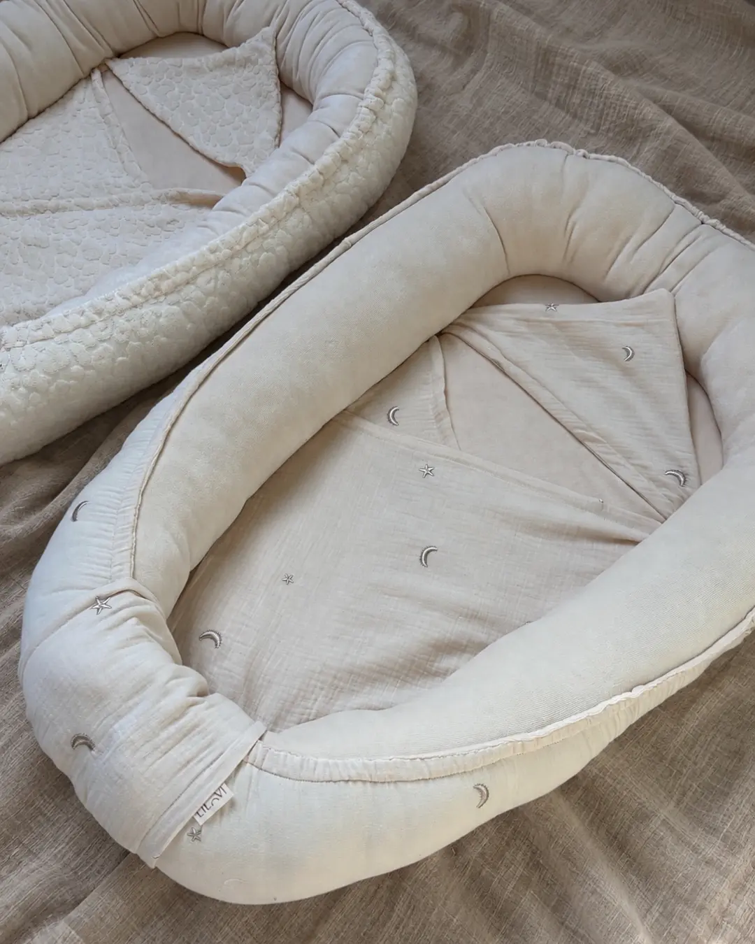 Babynestje Moons & Stars velours - Afbeelding 2