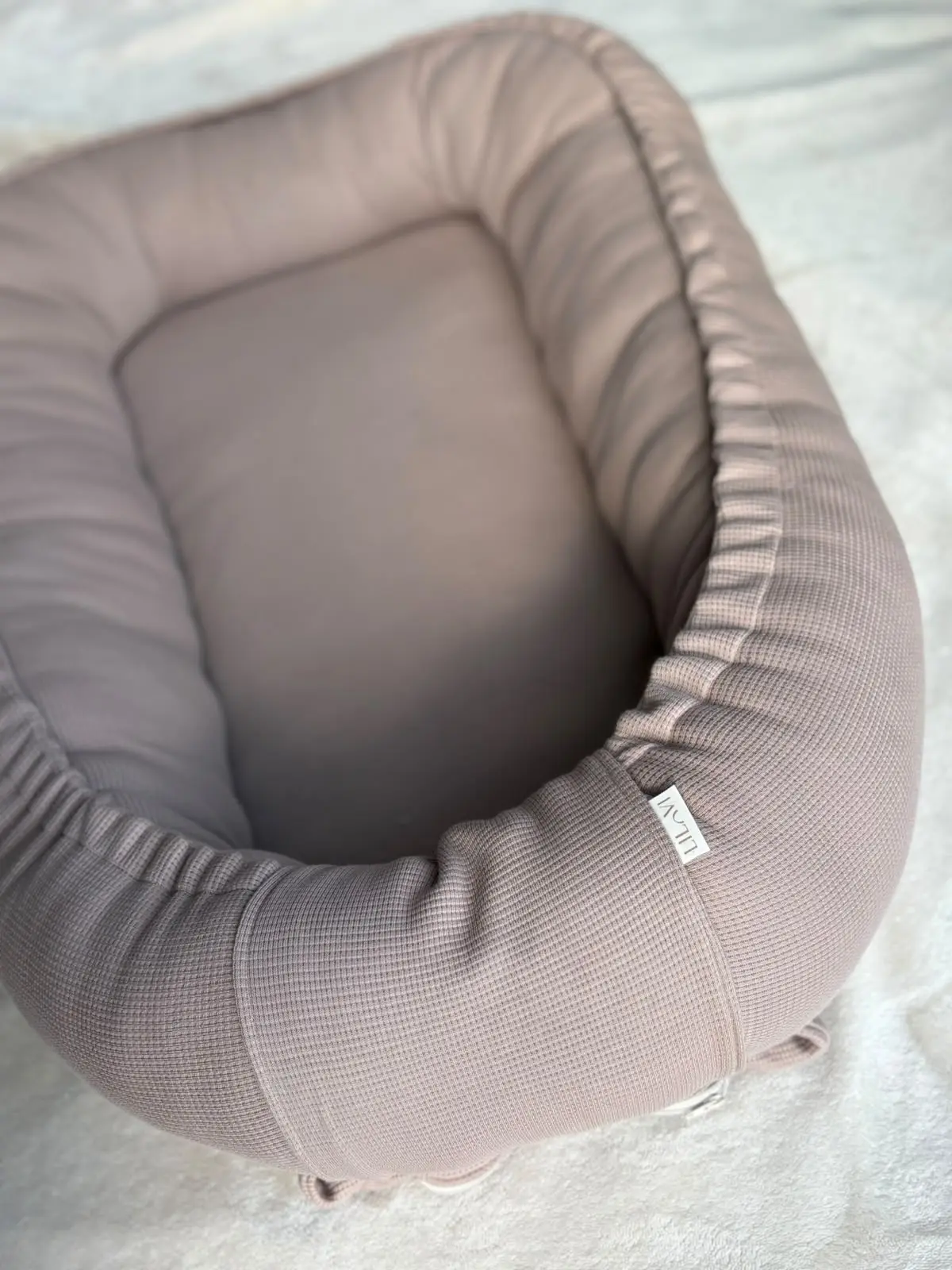 Babynestje Wafel Taupe - Afbeelding 2